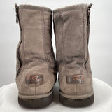 women Ugg Mayfaire Sherpa Side Zip Boots Gray Shoes 9