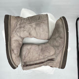 women Ugg Mayfaire Sherpa Side Zip Boots Gray Shoes 9