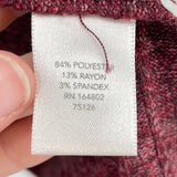 women CJ Banks NWT Ribbed Long Sleeve Wine Knit Top 3X