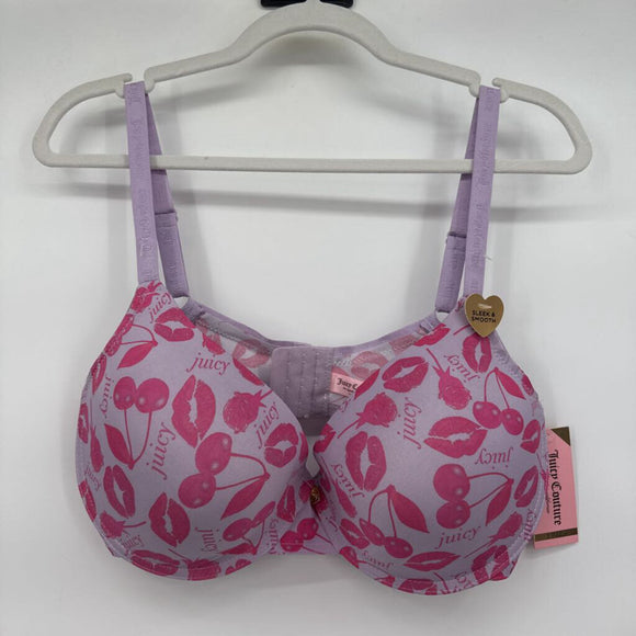 women Juicy Couture NWT Lipstick and Cherries Print Purple and Pink Intimates/Sleepwear 38DD
