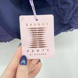 women Savage X Fenty NWT Lace Balconette Bra Midnight Blue Intimates/Sleepwear 38DDD