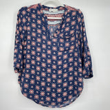 women Pink Republic Boho Print Blue Top S