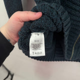 women Eddie Bauer Zip Up Cardigan Blue Sweater L