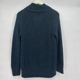 women Eddie Bauer Zip Up Cardigan Blue Sweater L