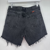 women Rustler High Waisted Distressed Black Shorts 31/12