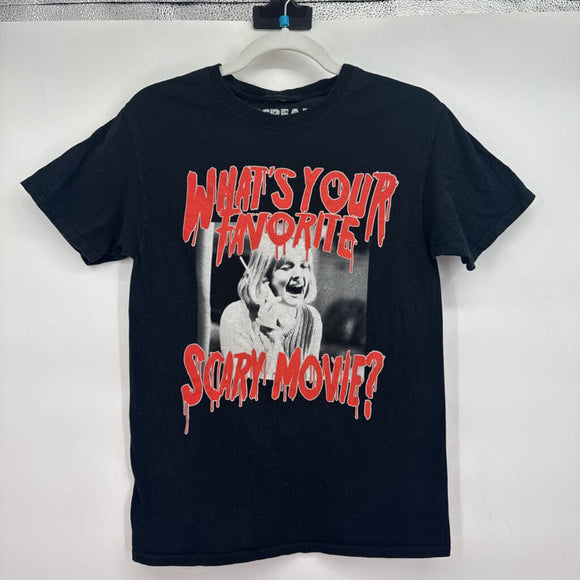 unisex Scream Scream Graphic Black Red Knit Top S