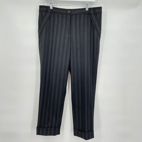 women Cartonnier - Anthro Pinstripe Trouser Black Pants 10