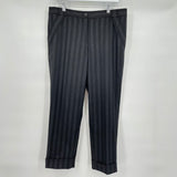 women Cartonnier - Anthro Pinstripe Trouser Black Pants 10