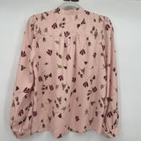 women Joie Floral Print Blouse Pink Top S