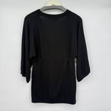 women Calvin Klein Cotton Deep V Neck Black Sweater XS
