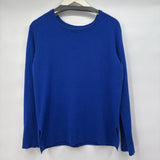 women Nordstrom Cashmere Pullover Cobalt Blue Sweater L/XL