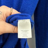 women Nordstrom Cashmere Pullover Cobalt Blue Sweater L/XL