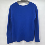 women Nordstrom Cashmere Pullover Cobalt Blue Sweater L/XL