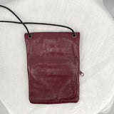 women Vera Pelle NWT Leather Crossbody Maroon Purse
