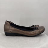 women Clarks Blanche Nora Ballet Flats Bronze Black Shoes 9