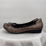 women Clarks Blanche Nora Ballet Flats Bronze Black Shoes 9