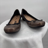 women Clarks Blanche Nora Ballet Flats Bronze Black Shoes 9