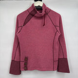women Prana Lucia Mock Neck Wool Blend Rose Sweater S