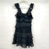 women Bardot Babylon Ruffles & Lace Dress Black Dress 6