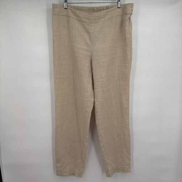 women Eileen Fisher Linen Oatmeal Pants M