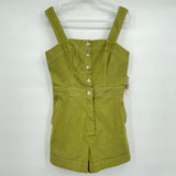 women Maeve - Anthro NWT The Colette Romper Moss Green Dress 12