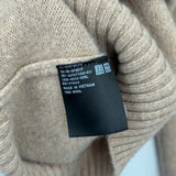 women Uniqlo Wool Crewneck Tan Sweater L