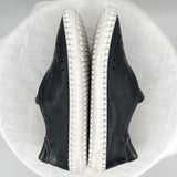 women Bueno Denmark Leather Sneakers Black White Shoes 37/6.5