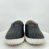 women Bueno Denmark Leather Sneakers Black White Shoes 37/6.5