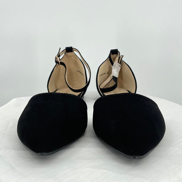 women Dream Pairs NEW Pointed Ballet Flats Black Shoes 8