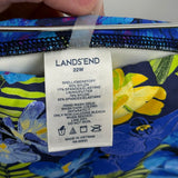 women Lands End Floral Hawaiian Bikini Set Blue Yellow Swimwear 22W