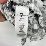 women 7 for all Mankind NWT Peasant Top in Green Toile White Woven Top XL