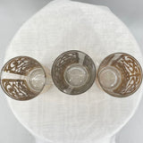 Set of 3 Georges Briard Spanish Gold Signed Highball Glasses 1960s MCM Dishware