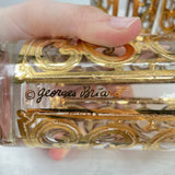 Set of 3 Georges Briard Spanish Gold Signed Highball Glasses 1960s MCM Dishware