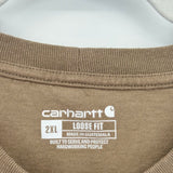 men Carhartt Pocket Tee Tan Knit Top 2X