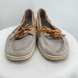 women Sperry Boat Shoe Tan Gray Shoes 10