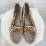 women Sperry Boat Shoe Tan Gray Shoes 10