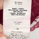 women ABS Allan Schwartz Lace Pencil Berry Pink Dress 18