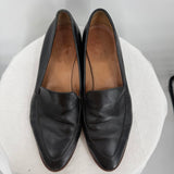 women Madewell Frances Leather Loafers Black Shoes 8.5