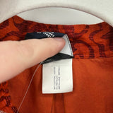 women Gap NWT Block Pattern & Metallic Stripe Orange Dress M