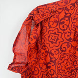women Gap NWT Block Pattern & Metallic Stripe Orange Dress M
