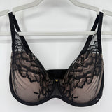 women Natori Flora Bra MSRP $72 Black/Light Mocha Intimates/Sleepwear 32G