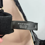 women Natori Flora Bra MSRP $72 Black/Light Mocha Intimates/Sleepwear 32G