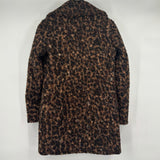 women Sam Edelman Leopard Print Boucle Brown Coat XS