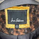 women Sam Edelman Leopard Print Boucle Brown Coat XS