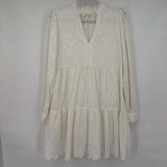women Marea MSRP $220 Eyelet Lace White Dress M