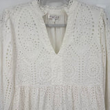 women Marea MSRP $220 Eyelet Lace White Dress M