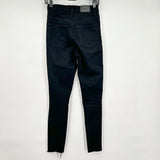 women Madewell 11" High-Rise Skinny Black Jeans 25