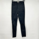 women Madewell 11" High-Rise Skinny Black Jeans 25