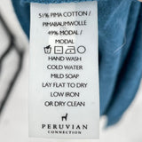 women Peruvian Connection Jade Vine Jersey Knit Teal Navy Dress S