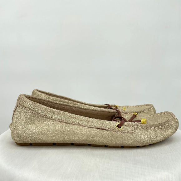 women Sperry Katherine Loafer Gold Brown Shoes 8